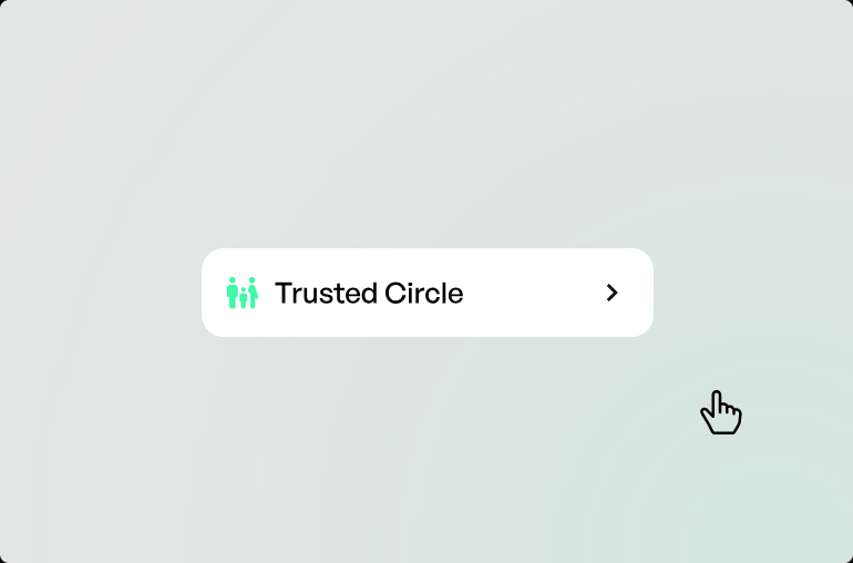 Trusted circle feature in the iAurora app